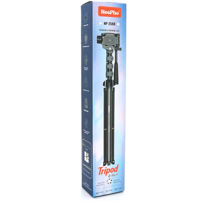 Штатив NeePho NP-2588: Професійний Трипод 180 см з 3D Головкою та Алюмінієвого Сплаву