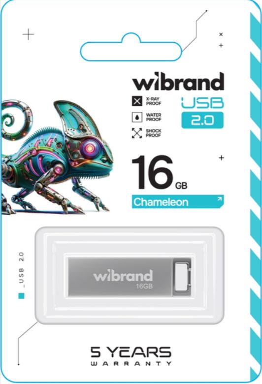 Флеш-накопичувач 16GB Wibrand  Chameleon Red USB 2.0