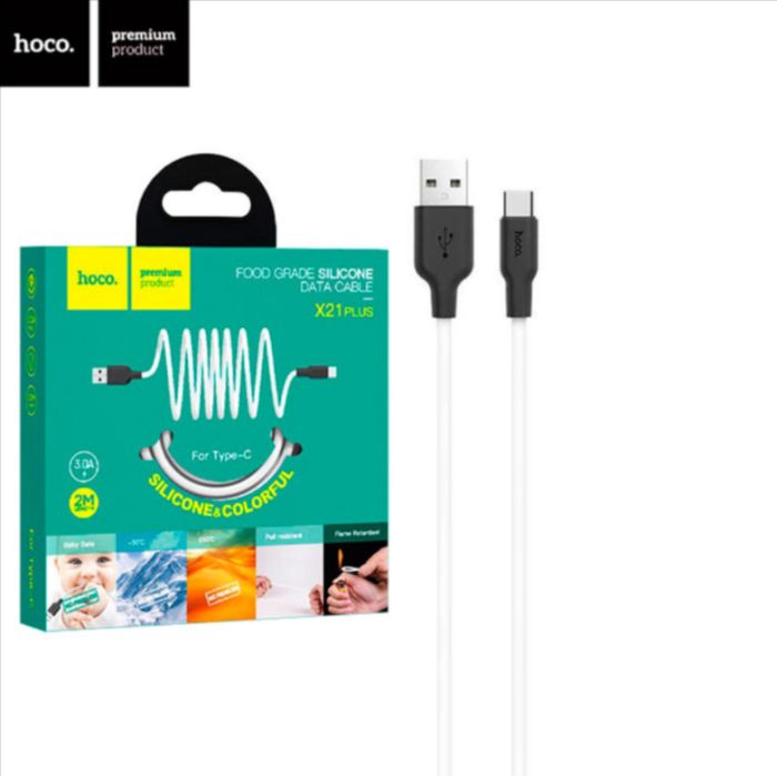 Кабель Hoco X21 Plus Silicone PD 20W Type-C (2m)
