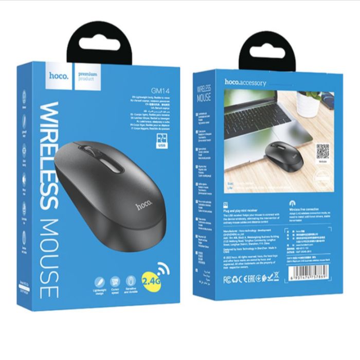 Мишка бездротова Hoco GM14 (Чорна)