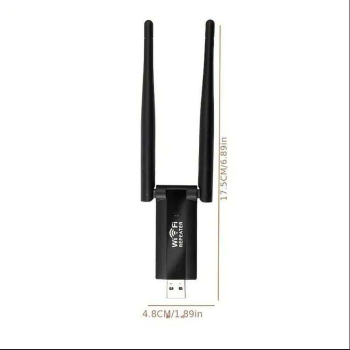 USB підсилювач WIFI Двохантений  / Бездротовий вайфай репитер