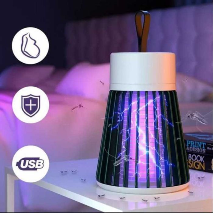 Mosquito Killer YG-002: Акумуляторний USB-Знищувач Комах 2-в-1 (UV + Нічник)