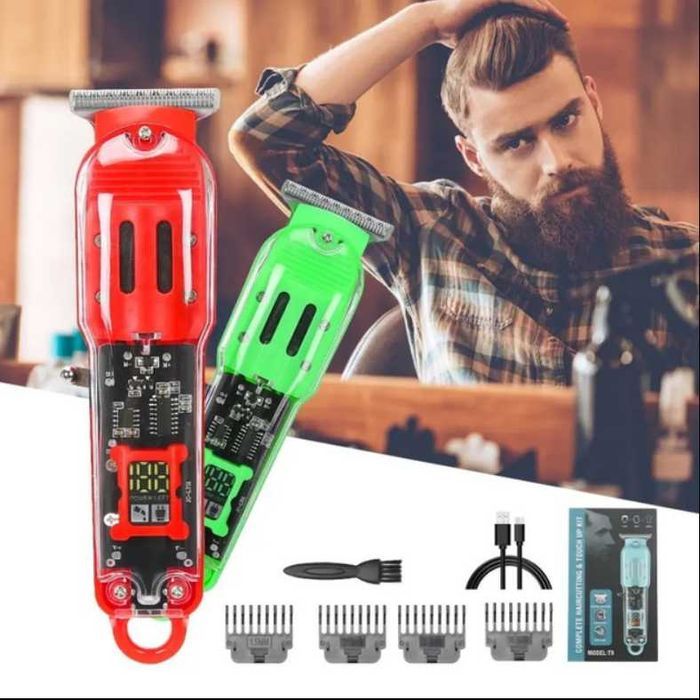 Акумуляторна машинка для стриження волосся HAIR CUTTER LY-452 прозора