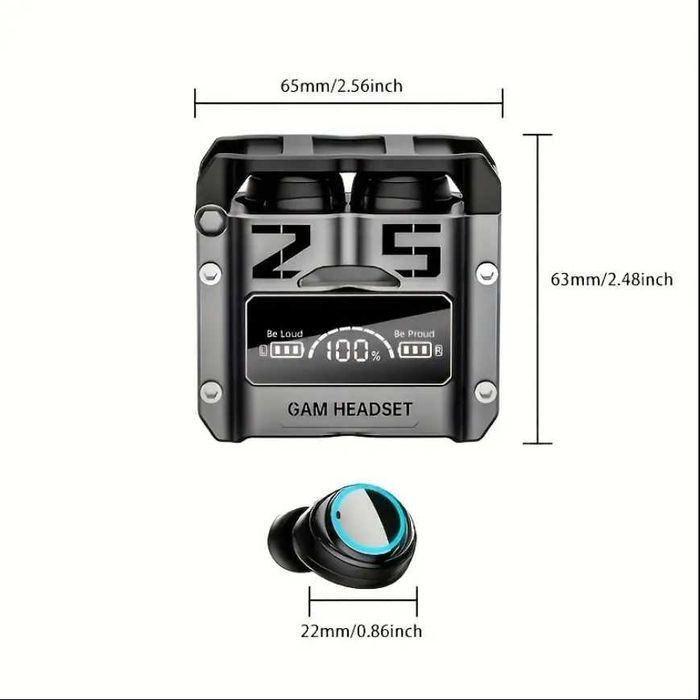 Бездротові Bluetooth TWS навушники механічні армовані  ігрові