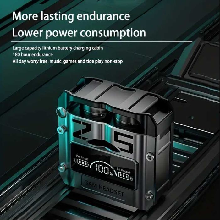 Бездротові Bluetooth TWS навушники механічні армовані  ігрові