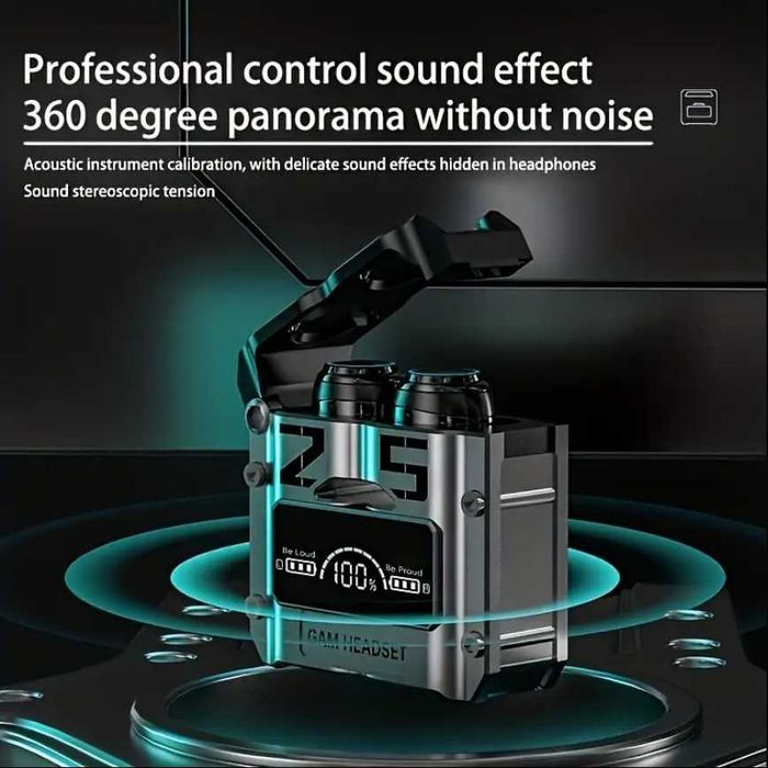 Бездротові Bluetooth TWS навушники механічні армовані  ігрові