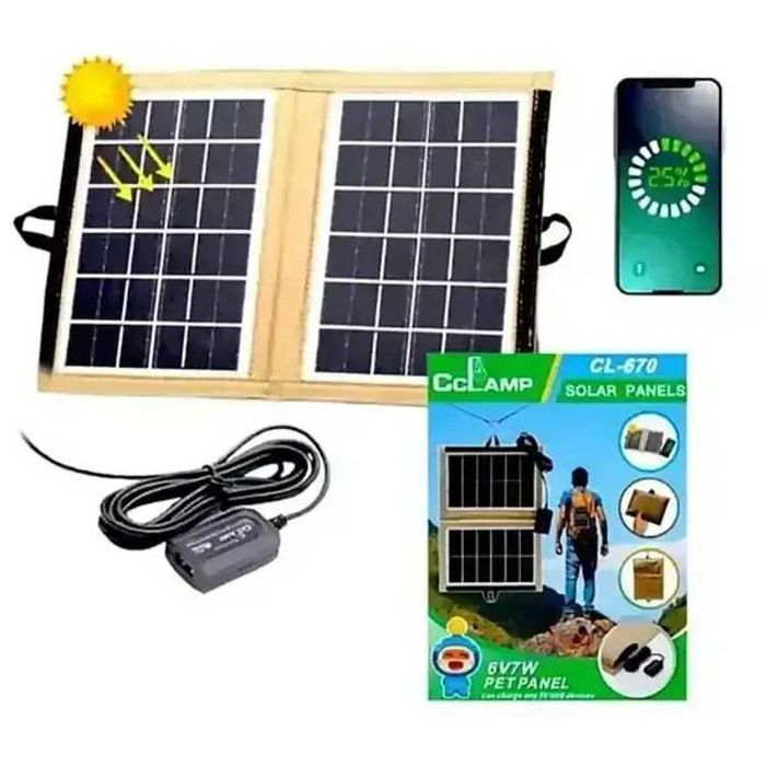 Портативна сонячна панель переносна складана з USB-виходом