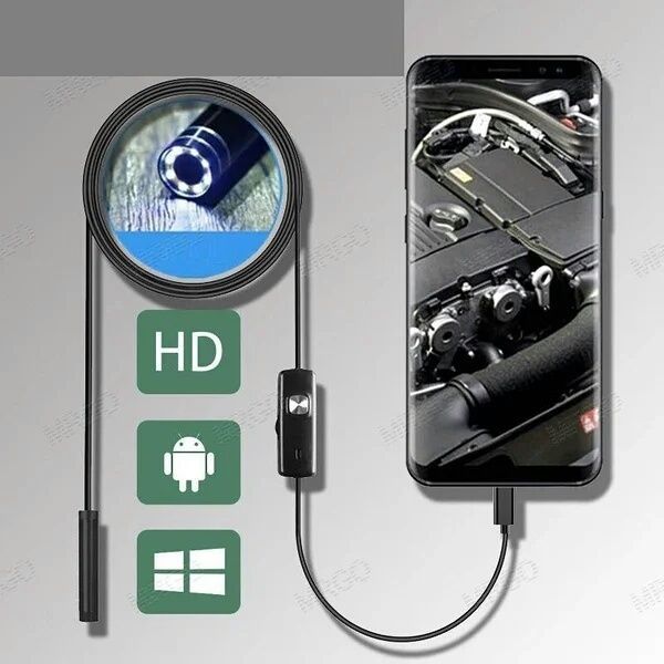 Камера- Ендоскоп для Android, Windows. Захист IP67  2м/5.5мм Type C