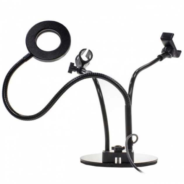 Набір Блогера 3-в-1: LED Кільце, Тримачі для Телефону та Мікрофона