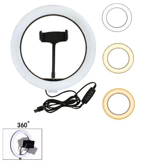 Селфі-лампа Led кільце велике (10 ")