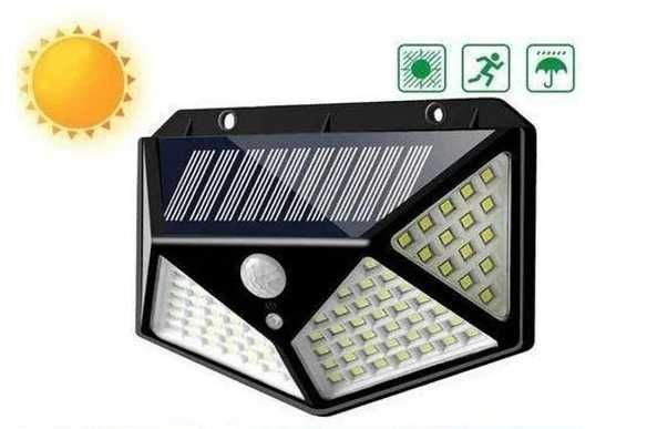 Ліхтар вуличний з датчиком руху на сонячній батареї  100 LED