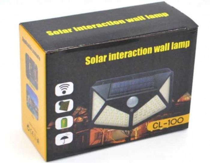 Ліхтар вуличний з датчиком руху на сонячній батареї  100 LED