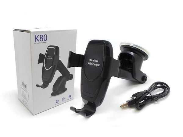 Автотримач THF-K80  із Бездротовою Зарядкою Qi