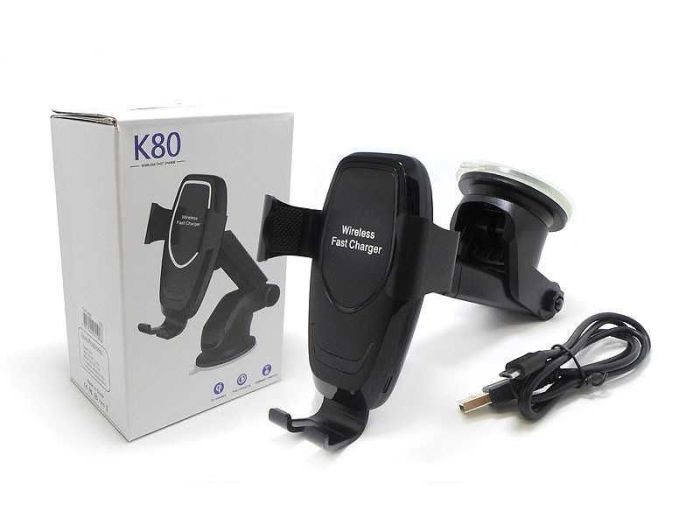Автотримач THF-K80  із Бездротовою Зарядкою Qi
