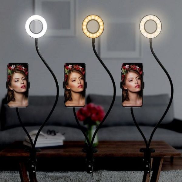 Селфі-кільце LED-лампа кільцева з кріпленням 3 режими
