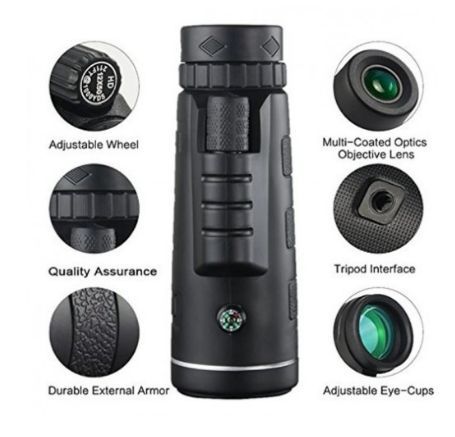 Монокуляр з кріпленням для телефону та штативом