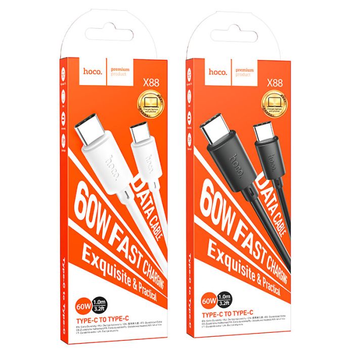 Кабель HOCO X88 USB-Type-C  60W (3А, 1м)