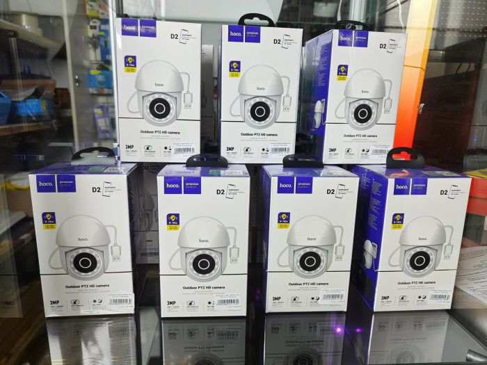 Розумна Wi-Fi камера HOCO D2 зовнішня PTZ 3MP (2K) Smart Life