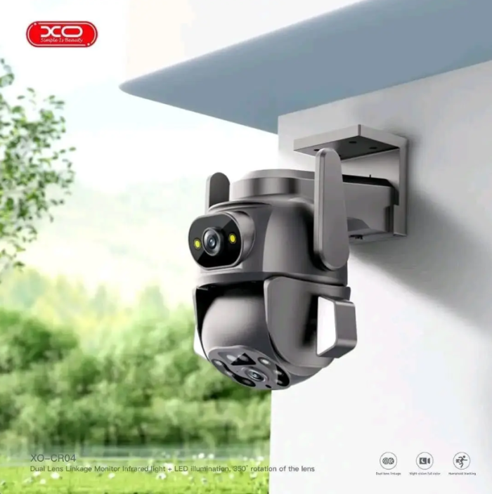 Вулична IP-камера XO CR04 Robot Dual Screen 4MP Wi-Fi IP66