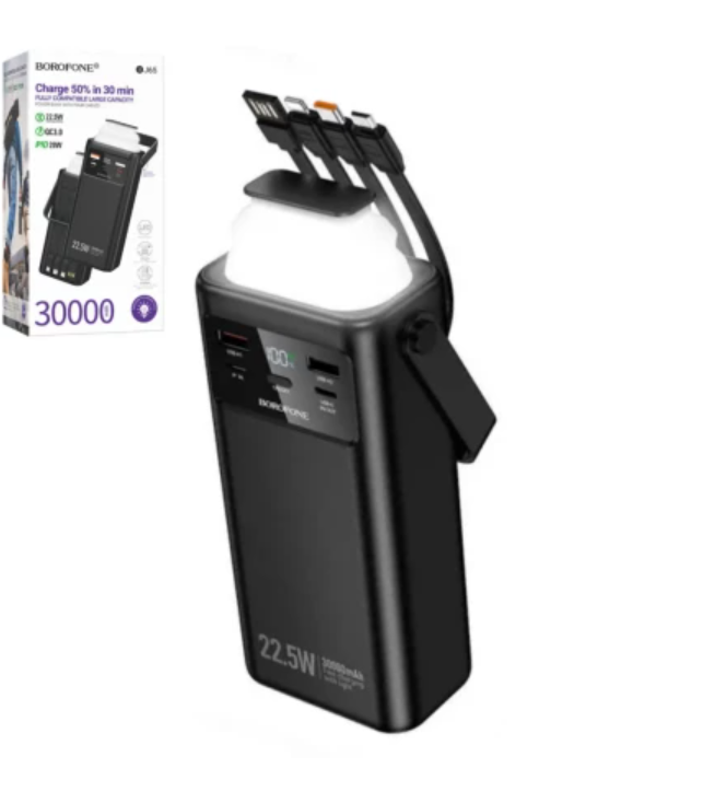 Павербанк Borofone BJ65 30000mAh 22.5W PD/QC Black