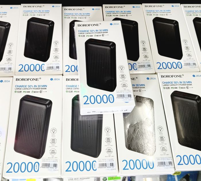 Павербанк Borofone BJ80A Clever 20000mAh 22.5W PD/QC Black