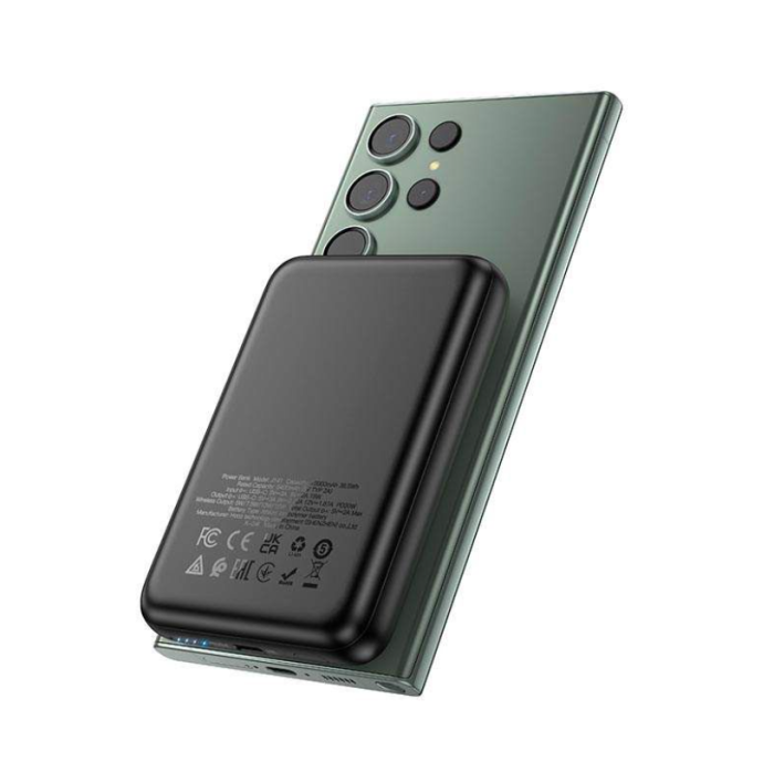 Магнітний павербанк HOCO J141 Grace 10000 mAh — MagSafe 15W + PD 20W Fast Charge