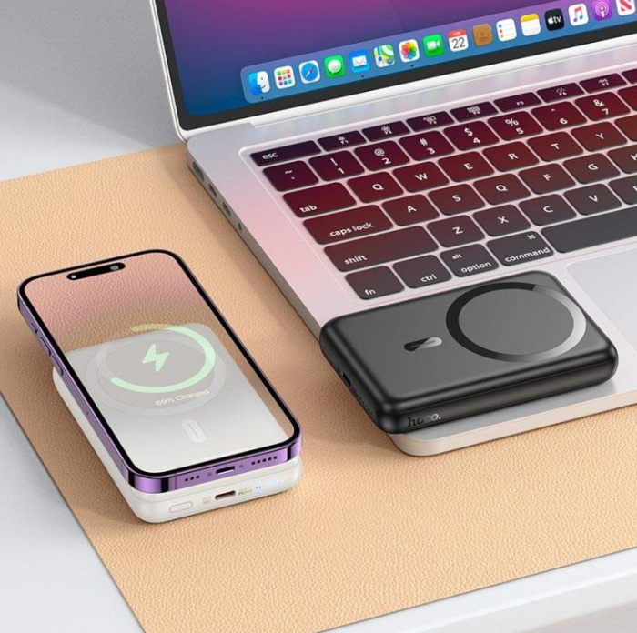Магнітний павербанк HOCO J141 Grace 10000 mAh — MagSafe 15W + PD 20W Fast Charge
