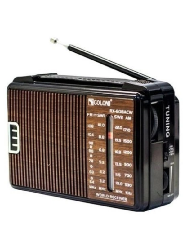 Радіоприймач GOLON RX-608AC — Всехвильовий (FM/TV/AM/SW) з живленням 220V та від батарейок