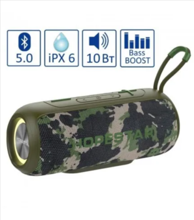 Портативна Bluetooth колонка Hopestar P26 з RGB підсвічуванням