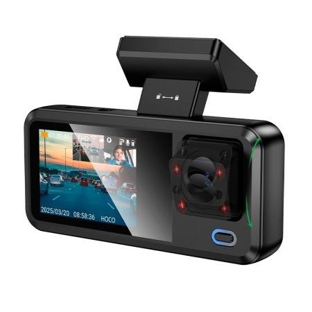 Автомобільний відеореєстратор на 3 камери Hoco DV15 автореєстратор з Wi-Fi та камерою заднього виду