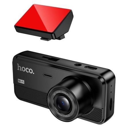 Автомобільний відеореєстратор на 3 камери Hoco DV15 автореєстратор з Wi-Fi та камерою заднього виду