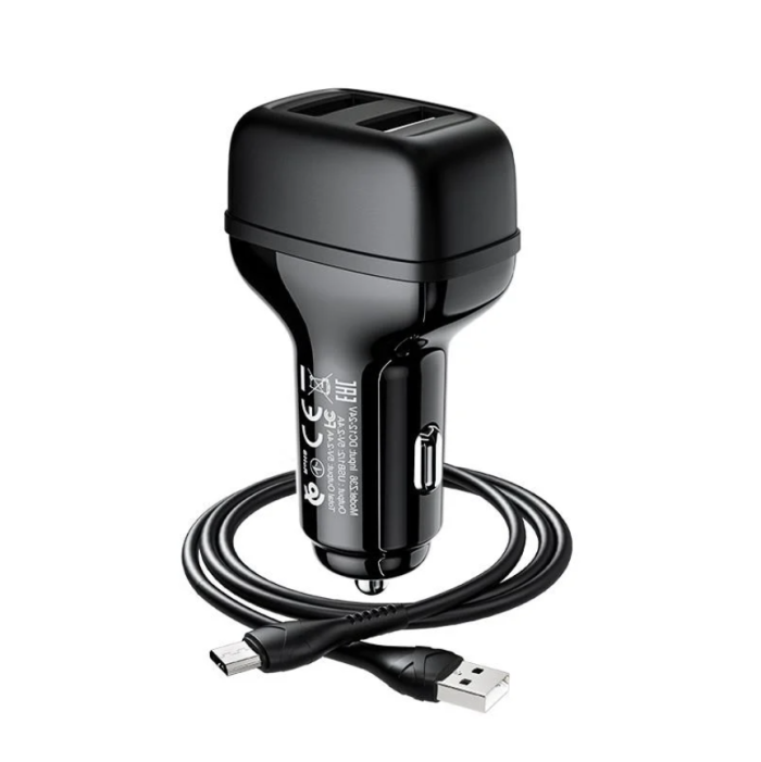 Автомобільній зарядний пристрій HOCO Z36 Leader 2USB/ 2,4A Black