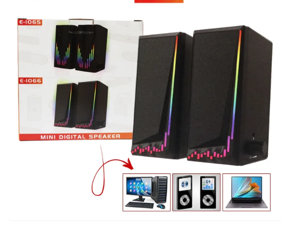 Акустична система E-1066  2.0 з RGB підсвічуванням