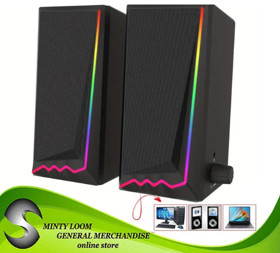 Акустична система E-1066  2.0 з RGB підсвічуванням