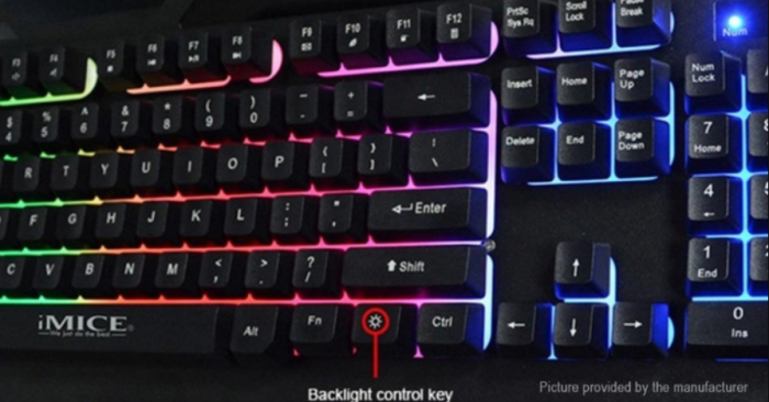 Клавіатура дротова ігрова iMICE AK-400  з RGB підсвічуванням металева