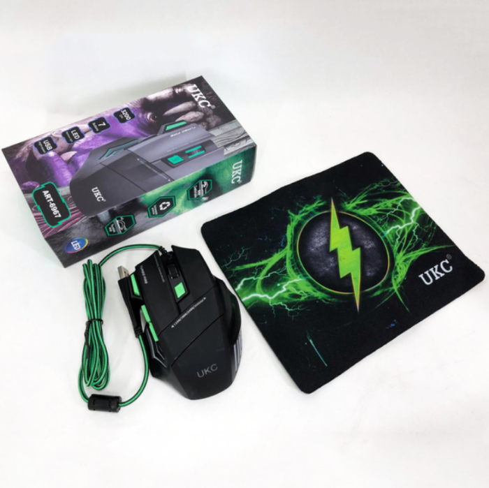 Мишка ігрова UKC X7S 7D:  Ігровий Комплект (Миша та Килимок) 7 Клавіш