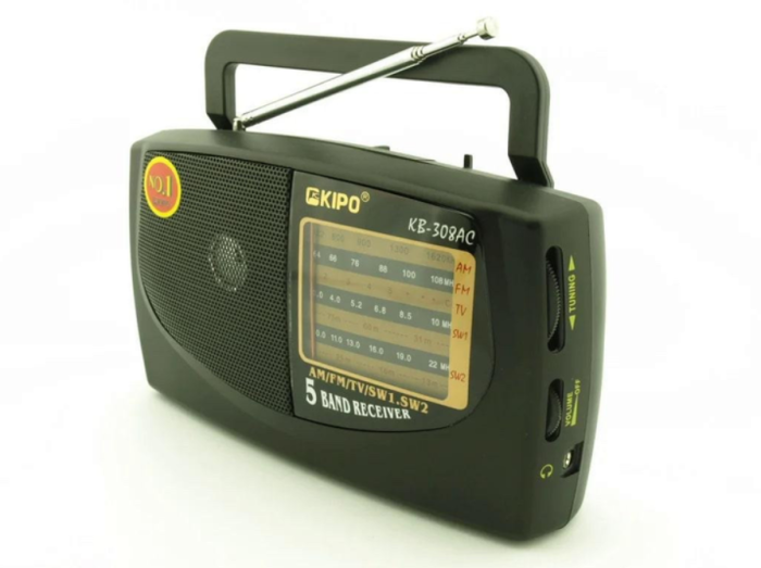Радіоприймач Kipo KB-308 Black 64-108 МГц