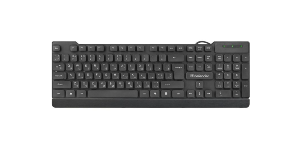 Клавіатура дротова Defender Element HB-190 UKR USB Black