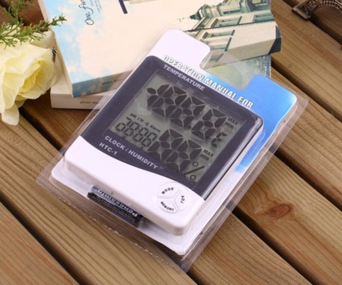 Метеостанція HTC-1 3 в 1 Годинник Гігрометр Вологомір Термометр