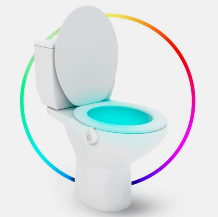 LED-підсвітка для унітазу з датчиком руху. 8 кольорів