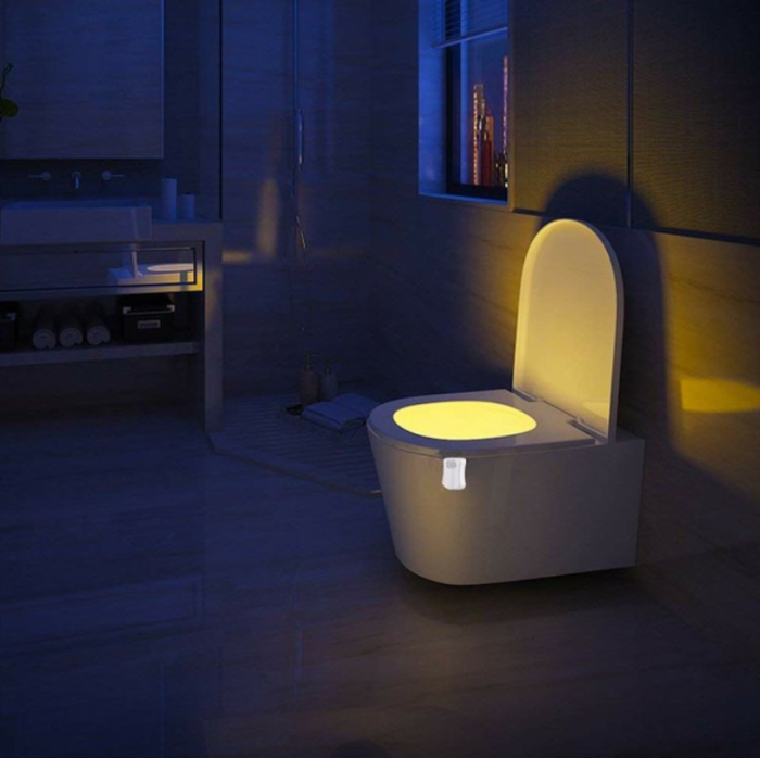 LED-підсвітка для унітазу з датчиком руху. 8 кольорів