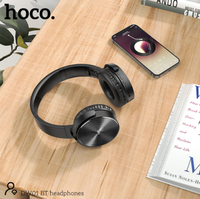 Складні Накладні Bluetooth-Навушники Hoco Foldable headphones DW01 |BT5.0, TF, AUX