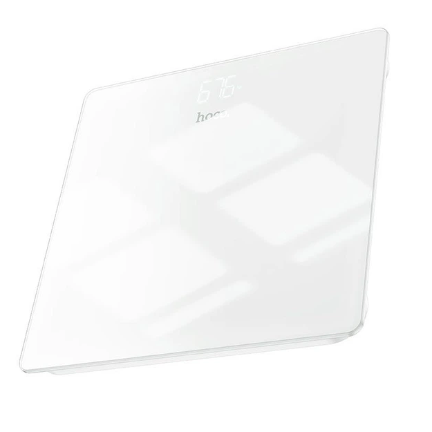 Електронні підлогові ваги Hoco Weight Scale HI20 до 180 кг білі загартоване скло