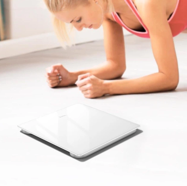 Електронні підлогові ваги Hoco Weight Scale HI20 до 180 кг білі загартоване скло