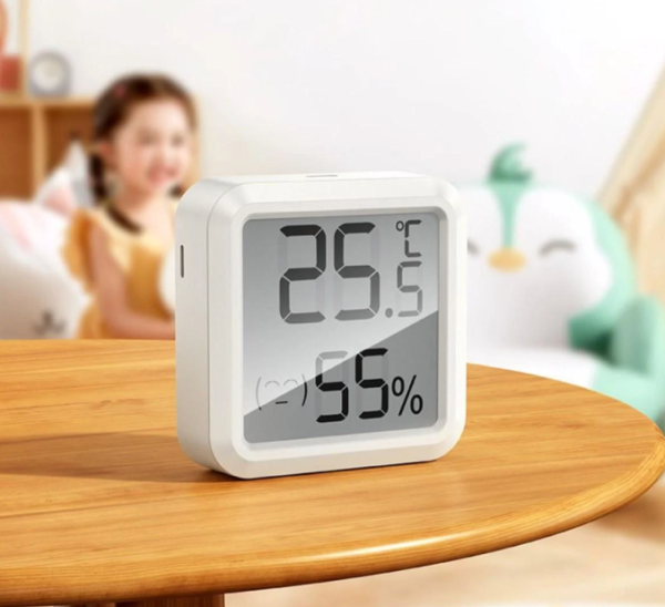 Термогігрометр Hoco HX40 компактний цифровий термометр і датчик вологості White