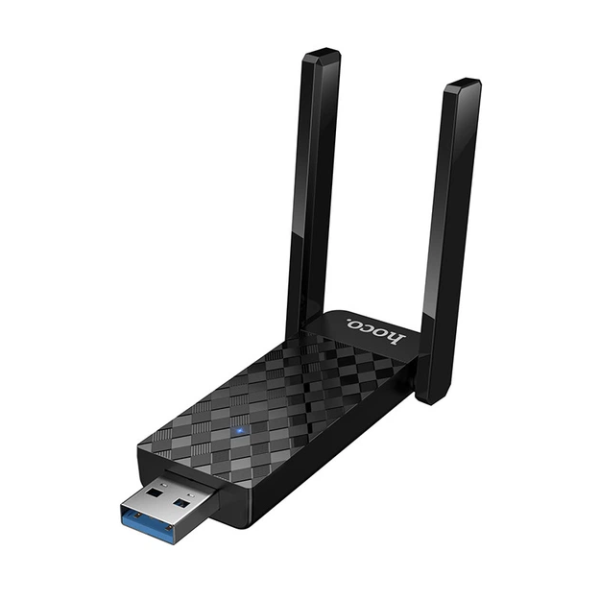 WiFi адаптер HOCO HI34 USB WiFi 6 дводіапазонний 2.4/5 GHz з двома антенами