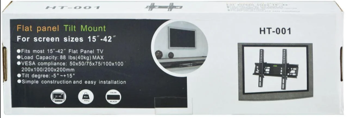 Кріплення для телевізора 15-42 дюймів HT-001 настінне з нахилом до 40 кг