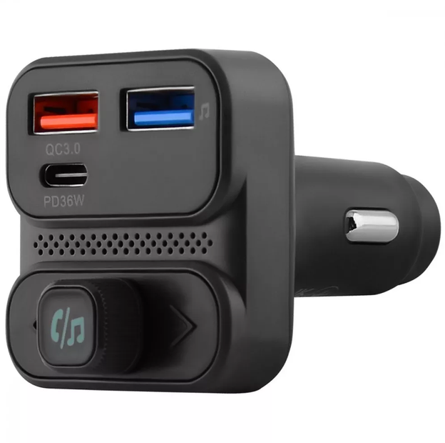 Автомобільний зарядний пристрій Proove FM Launcher Luxor SE 36W Bluetooth 5.3 Сірий