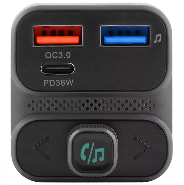 Автомобільний зарядний пристрій Proove FM Launcher Luxor SE 36W Bluetooth 5.3 Сірий