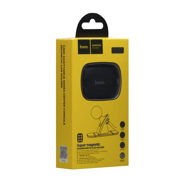 Магнітний тримач для телефону в авто Hoco CA66 компактний на торпедо